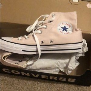 Baby pink high top Converse
